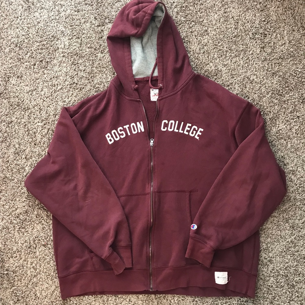 Vintage Boston College Zip Up Hoodie